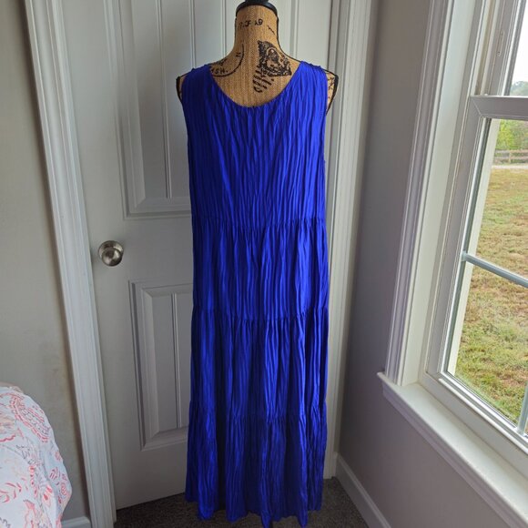 Eileen Fisher Crushed Silk Tiered Dress NWOT - Picture 7 of 10